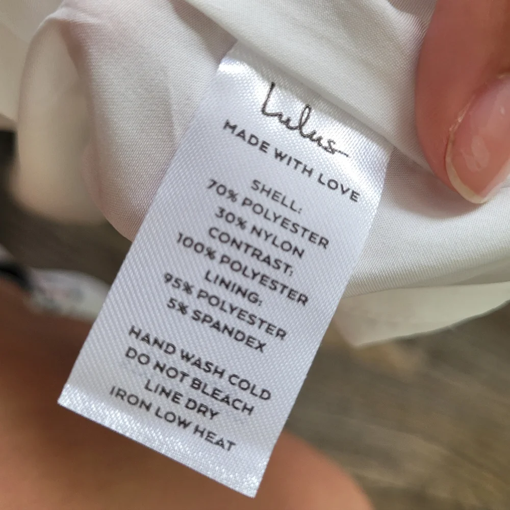 LULUS size S Elegant White Dress with Floral Sleeves. New with tag. - Picture 12 of 14
